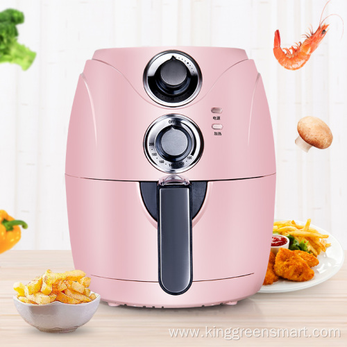 Electric Commercial 2.5L Pink Mechanical Air Fryer